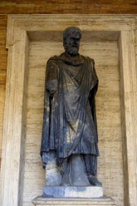 Colossal statue of a Dacian prisoner, S 779, Roman, 2nd century AD, bigio morato marble - Musei Capitolini - Rome, Italy - DSC06246