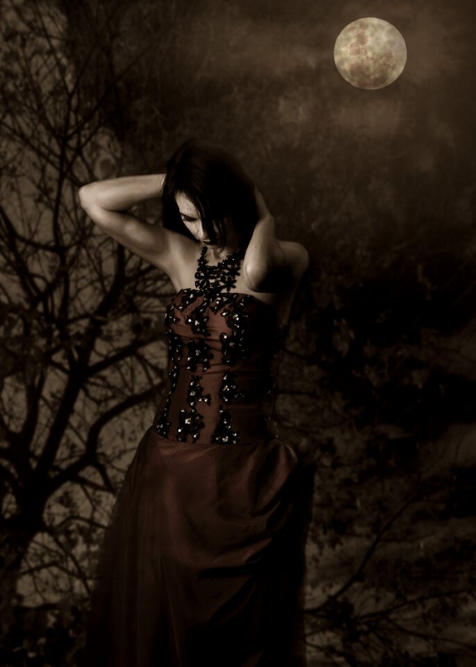 Dead tree moody dress