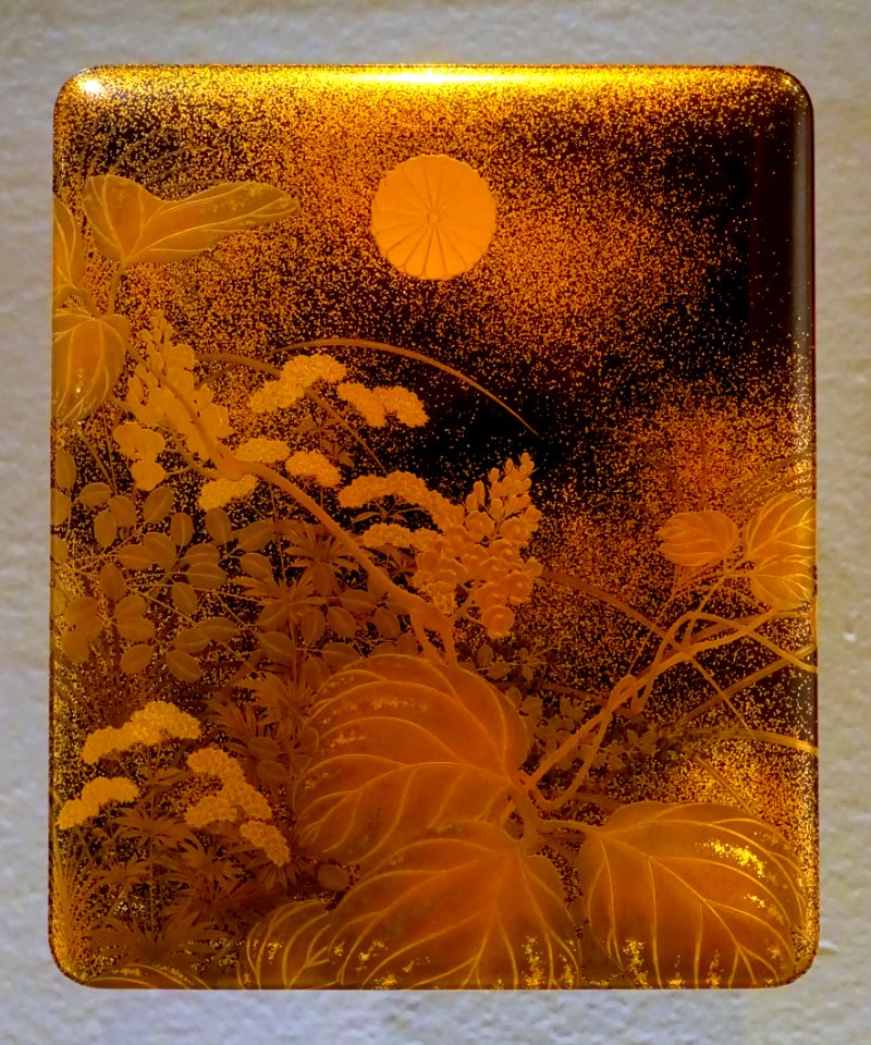 Cosmetic box (tebako), Japan, Edo period, c. 1800, maki-e lacquer on wood, pewter - Montreal Museum of Fine Arts - Montreal, Canada - DSC09567