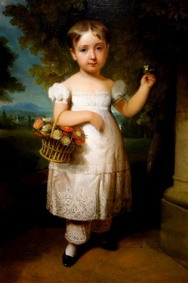 Cornelia Rutgers Livingston by Henry Inman, detail, c. 1833, oil on canvas - New Britain Museum of American Art - DSC09423