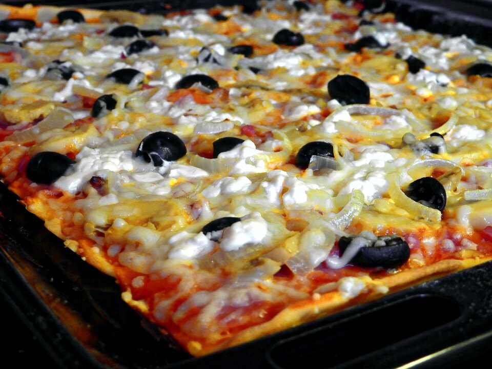 Pizza topping delicious cheese