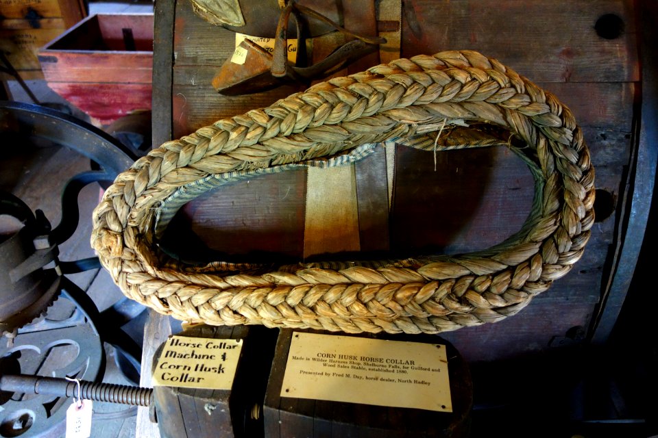 Corn husk horse collar - Hadley Farm Museum - DSC07634
