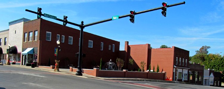 Corner of South Main Street and West Main Cross in Greenville, Kentucky