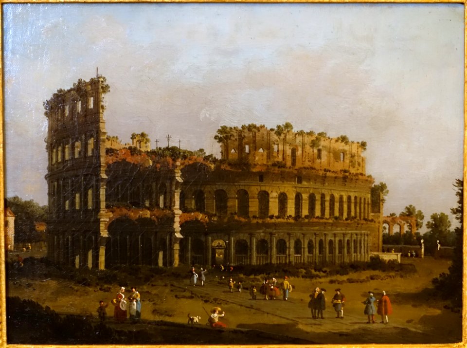 Colosseum, attributed to Canaletto, 1742-1745, oil on canvas - Galleria Borghese - Rome, Italy - DSC04672