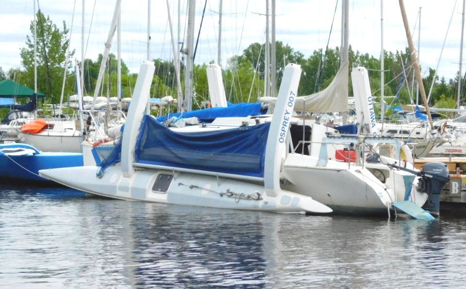 Corsair F31 trimaran sailboat Osprey folded 1158