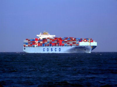 Cosco Guangzhou IMO 9305570 approaching Port of Rotterdam, Holland 19-Apr-2007