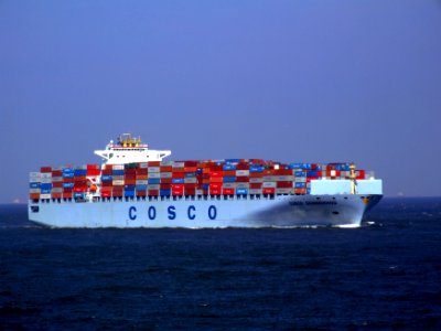 Cosco Guangzhou p03 approaching Port of Rotterdam, Holland 19-Apr-2007