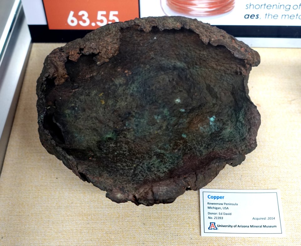 Copper, Keweenaw Peninsula, Michigan - Dr. Ed David Collection - University of Arizona Mineral Museum - University of Arizona - Tucson, AZ - DSC08531
