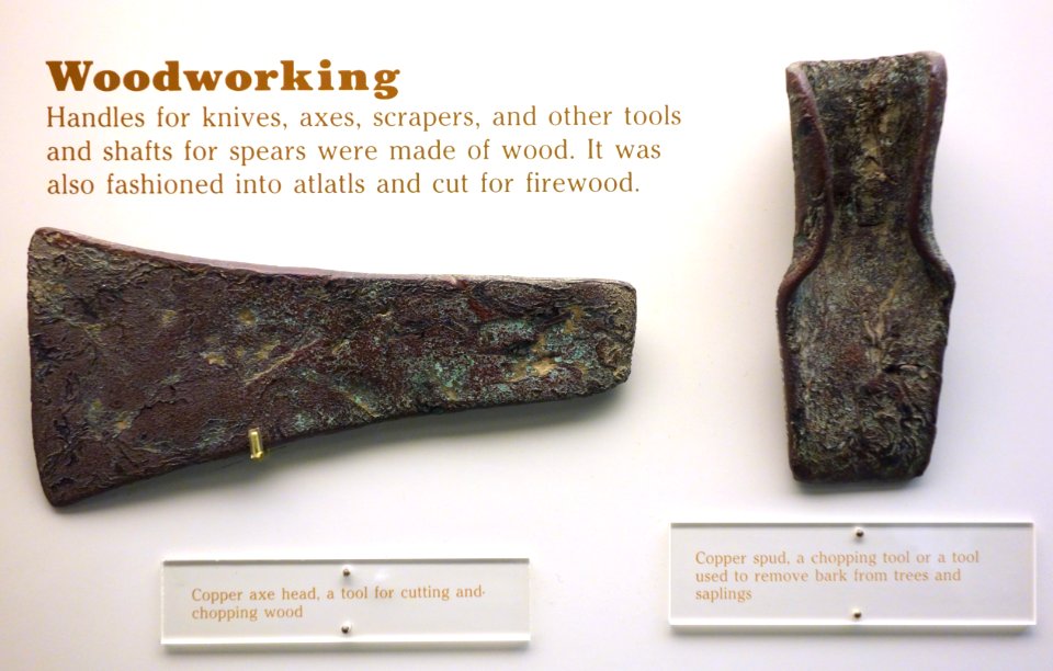 Copper ax head and spud, Late Archaic period, Wisconsin, 3000 BC-1000 BC - Wisconsin Historical Museum - Wisconsin Historical Museum - DSC03440