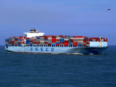 Cosco China p3 approaching Port of Rotterdam, Holland 19-Jul-2007