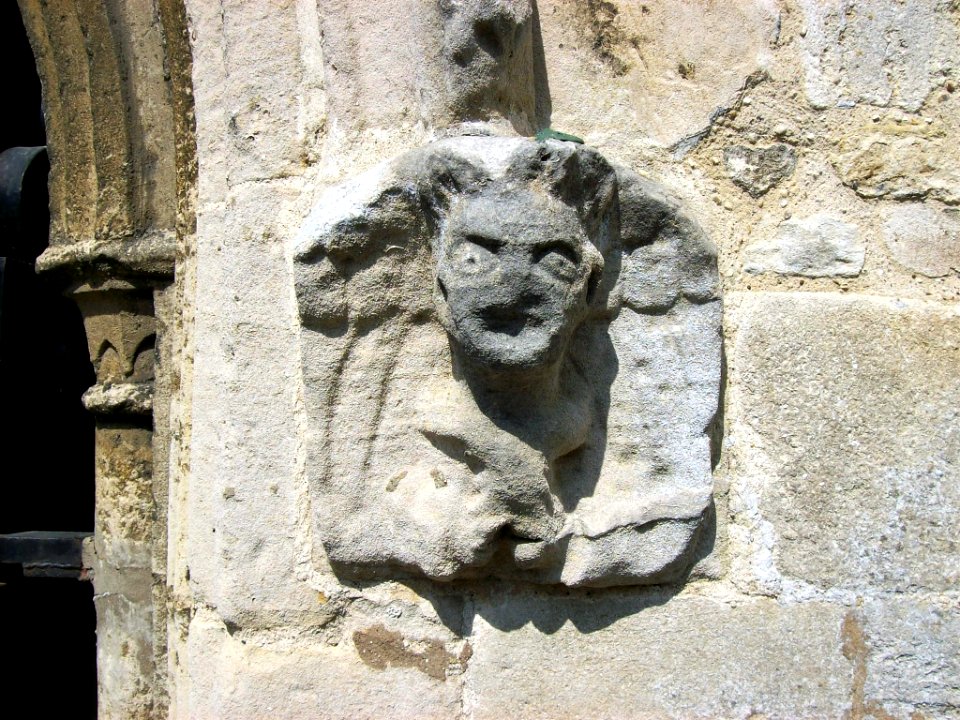 Corbel, porch of St Mary, Buckden