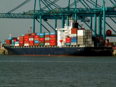 Cosco Norfolk IMO 9064841, at the Amazone harbour, Port of Rotterdam, Holland 12-Oct-2005