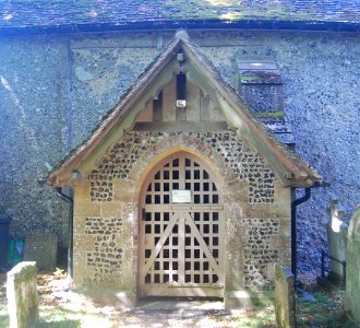 Corhampton Church, Warnford Road, Corhampton (NHLE Code 1179686) (July 2019) (Entrance Porch)