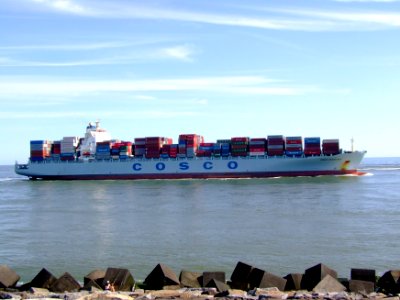Cosco Vancouver p3 approaching Port of Rotterdam, Holland 08-Jul-2007