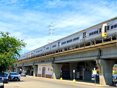 Copiague LIRR with M3 train photo