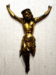 Corpus for a Crucifix, French, 1300s, bronze with gilding - Princeton University Art Museum - DSC06732