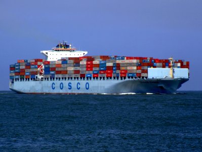 Cosco China p2a approaching Port of Rotterdam, Holland 19-Jul-2007