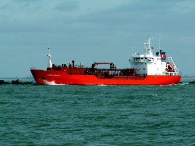 Coral Obelia IMO 9053816 leaving Port of Rotterdam, Holland 08-Apr-2006