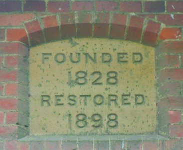 Copthorne Chapel, Copthorne (August 2016) (Datestone in Gable)