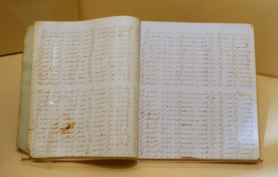 Copy book, Boston, 1840-1850, manuscript on paper, board - Concord Museum - Concord, MA - DSC05607