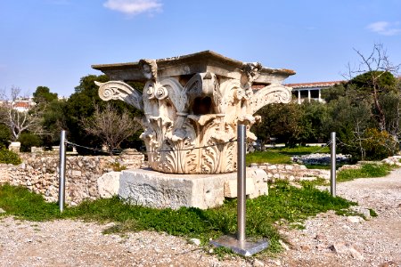 Corinthian capital from the Odeon of Agrippa in Ancient Agora on 21 February 2019