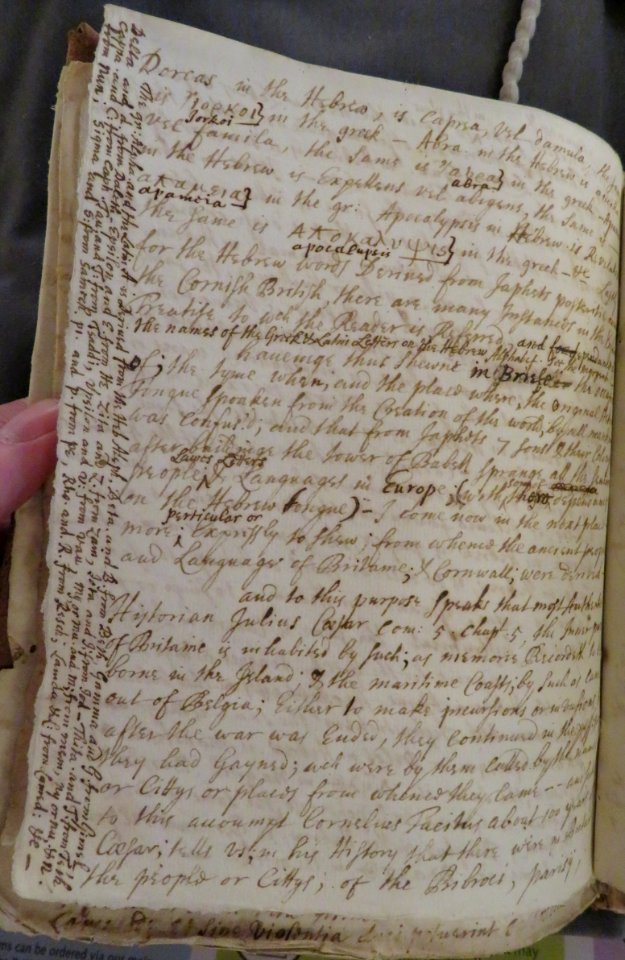 Cornish British Vocabulary folio 7v