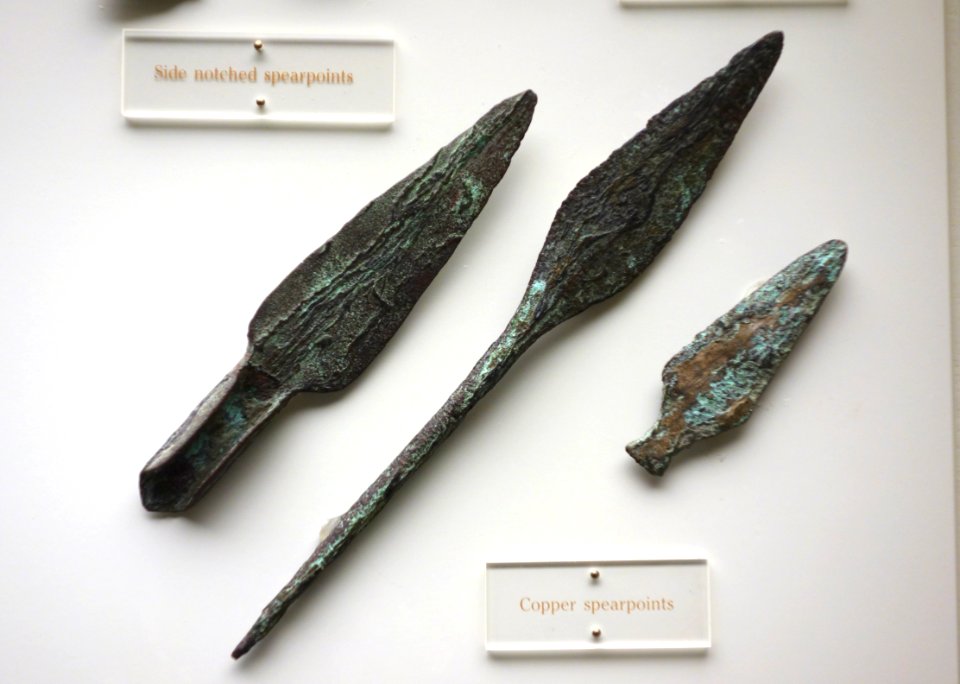 Copper spear points, Late Archaic period, Wisconsin, 3000 BC-1000 BC - Wisconsin Historical Museum - Wisconsin Historical Museum - DSC03442