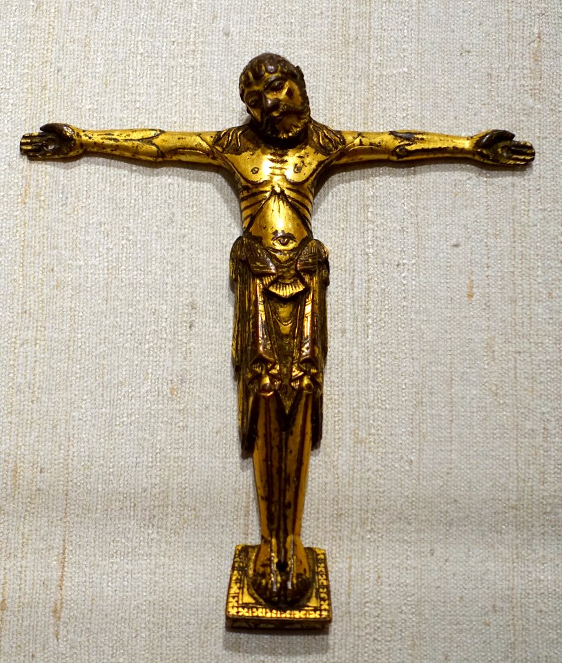 Corpus for a Crucifix, French, 1220s, bronze with gilding - Princeton University Art Museum - DSC06731