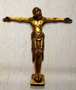 Corpus for a Crucifix, French, 1220s, bronze with gilding - Princeton University Art Museum - DSC06731