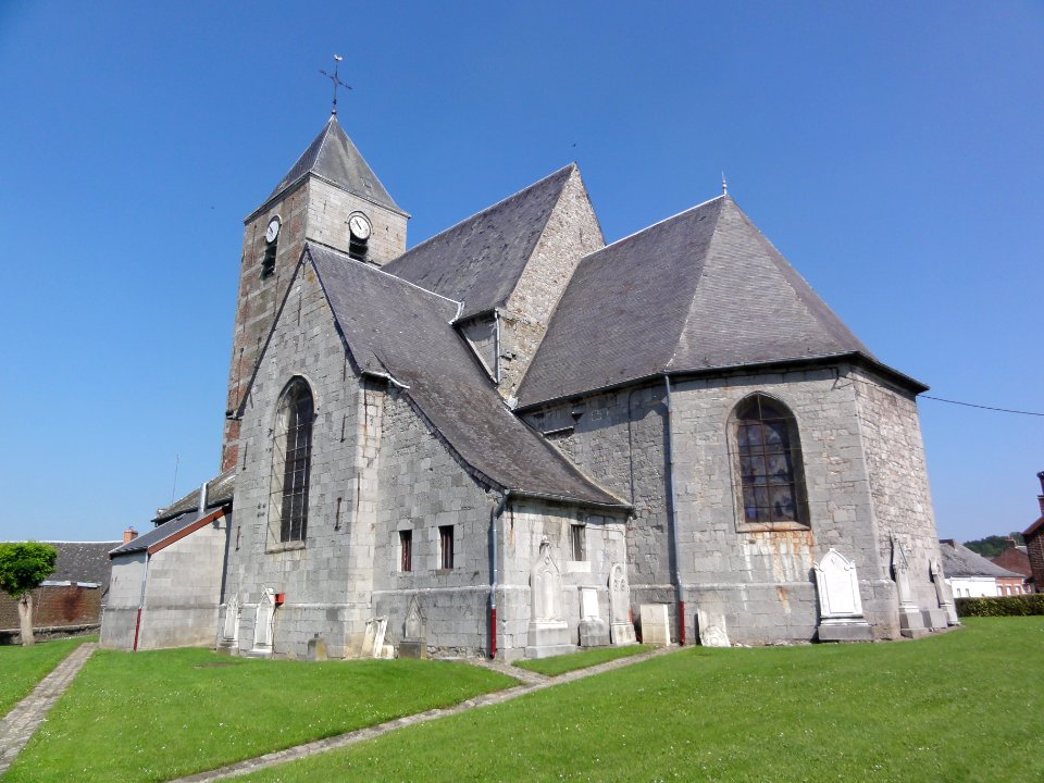 Cousolre (Nord, Fr) église, extérieur