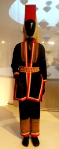 Costume, Dao Thanh Phan, Quang Ninh, 2004, industrial cotton and dyes - Vietnamese Women's Museum - Hanoi, Vietnam - DSC03714