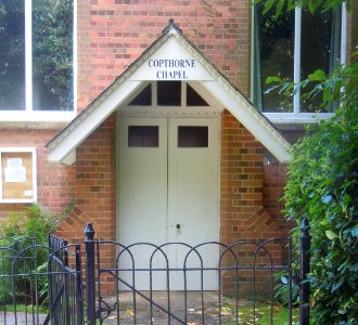 Copthorne Chapel, Copthorne (August 2016) (Entrance Porch)