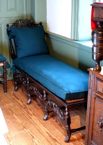 Couch, England, c. 1680, European beech, cane - Concord Museum - Concord, MA - DSC05685