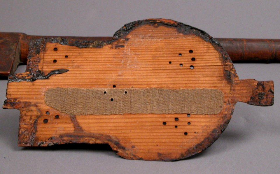 Coptic lute sound board (rear side)