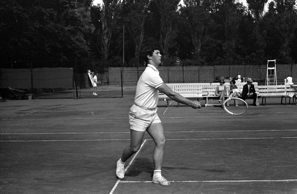 Coupe de Galea tennis . Wethouder Verhey met Nederlands ploeg Hemmes, wethouder , Bestanddeelnr 921-5259