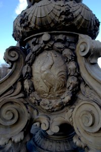 Coq 1900 socle lampadaire Pont Alexandre III