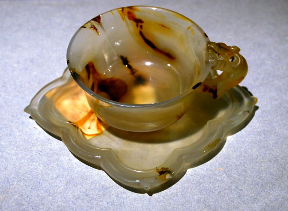 Coupe et soucoupe Agate Dynastie Qing 30122016