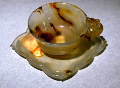 Coupe et soucoupe Agate Dynastie Qing 30122016