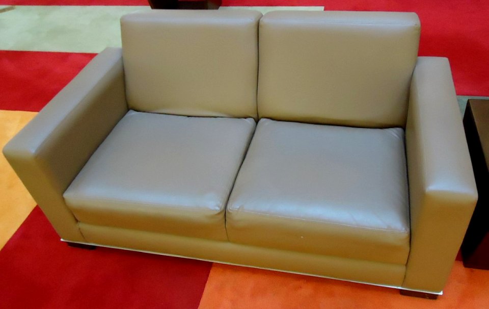 Couch in a lounge area of a mall
