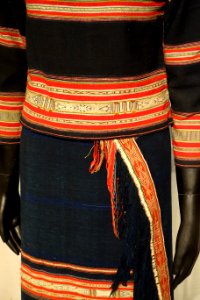 Costume, Gia-rai, Kon Tum, 1980, view 2, handmade cotton, natural dyes - Vietnamese Women's Museum - Hanoi, Vietnam - DSC04078