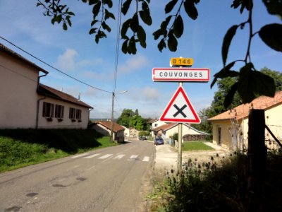 Couvonges (Meuse) city limit sign