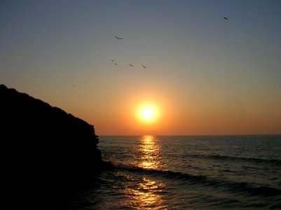 Coucher de soleil à St jean de Luz, France