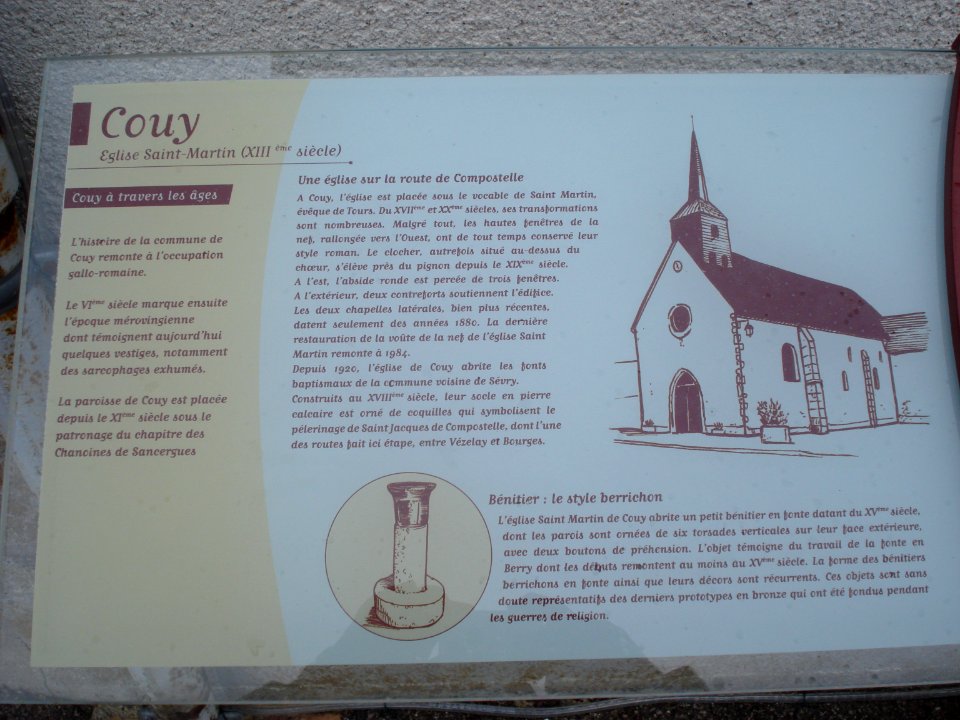Couy (Cher, Fr), panneau d'information