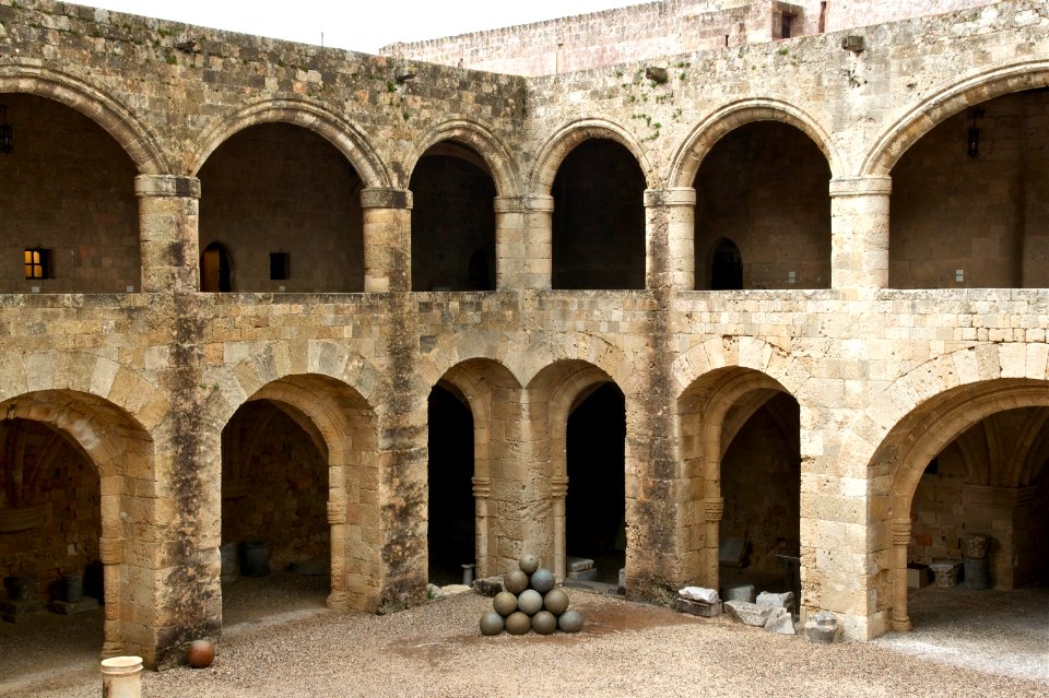 Courtyard archaeological museum Rhodes