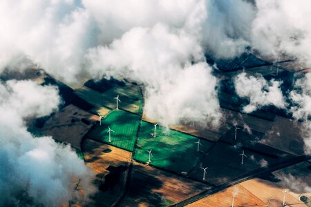 Aerial scenic land