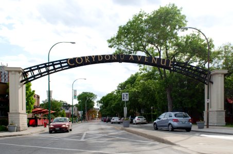 Corydon Avenue arch in Winnipeg, Manitoba