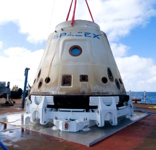 COTS-1 Dragon After Return from Orbit
