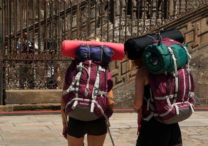 Backpacks path compostela