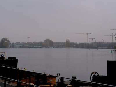 Construction site Daumstraße from other side of the Havel on 2019-11-21 01 photo
