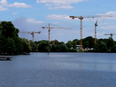 Construction site Daumstraße from other side of the Havel 2019-07-04 03 photo